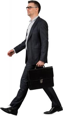 Walking Man With Briefcase